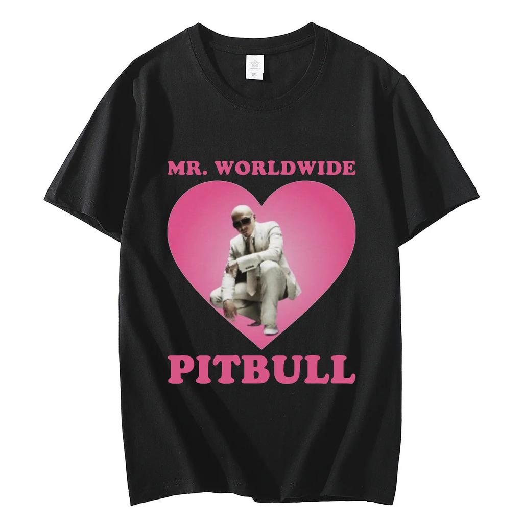 Mr Worldwide Pitbull Graphic T Shirts Men Fashion Hip Hop Oversized Tshirt 100 Cotton Casual Short Sleeve Tshirts Streetwear