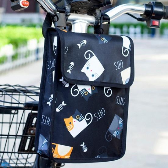 Bicycle Bag with Adjustable Straps Waterproof Handlebar Front Tube Basket Cycling Bag