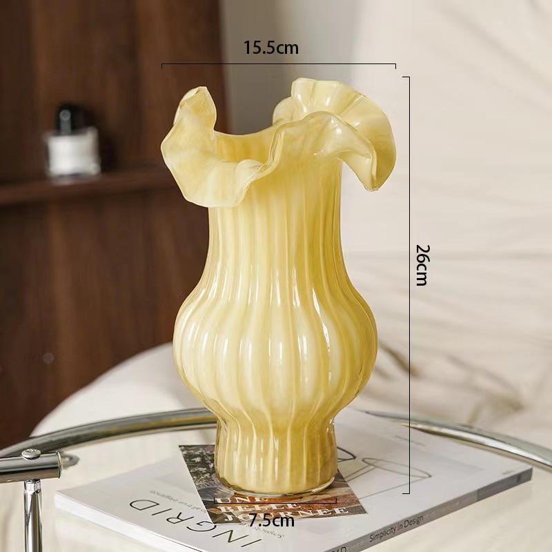 Креативное украшение в инстаграм-стиле Ваза для гостиной Цветочная композиция жёлтый