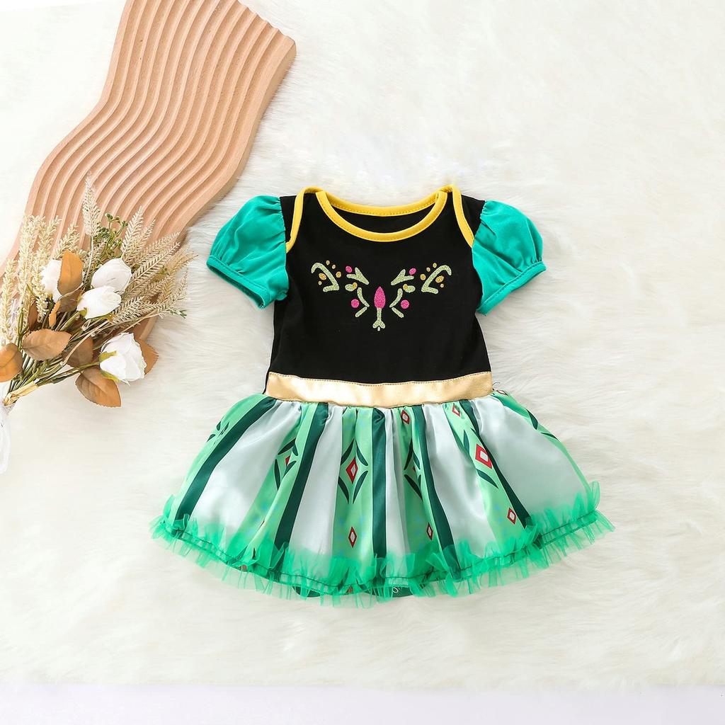 Princess Dress for Children and Cosplay Green Ribbon Original 90cm NT2229 [CREDIBLE] Babies, Costume, 3-Piece Set, (Princess Dress, Headband, Item)