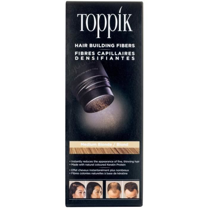 Fibres capillaires - TOPPIK - Blonde - 12g - Densifiantes - Tous types de cheveux
