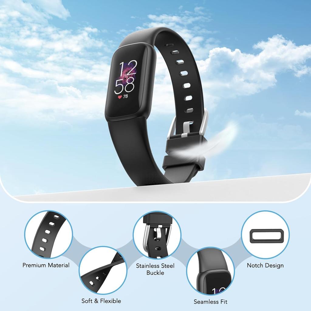 Soft Silicone Band For Compatible Fitbit Luxe Wrists Waterproof Replacement Sport Smart Watch Strap Adjustable Accessories New