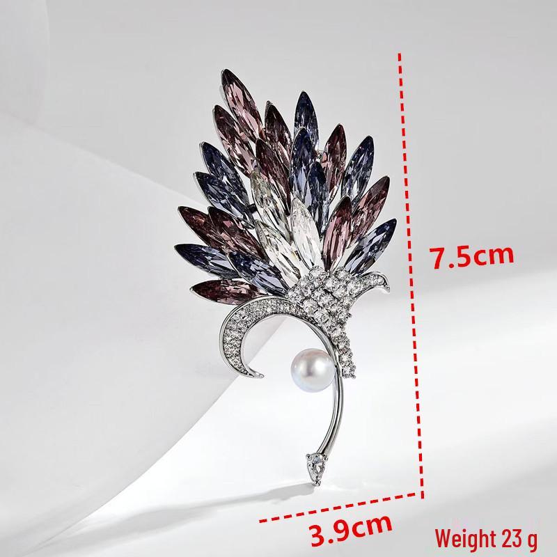 Exquisite Butterfly Rhinestone Brooch - Versatile 3D Floral Alloy Accessory for Women