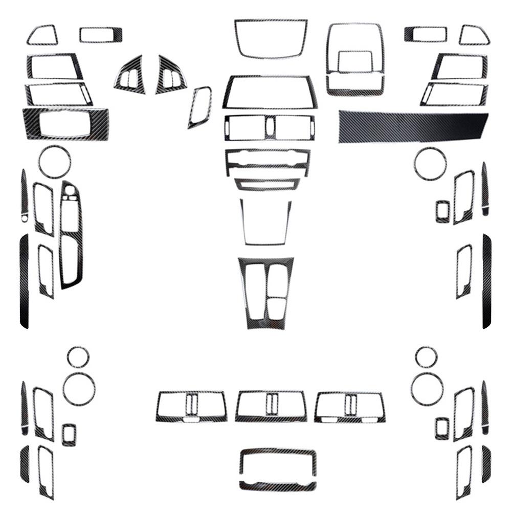 Carbon Fiber Car Interior Central Control Gear Shift Panel Trim Cover Stickers For BMW X5 E70 X6 E71 2008-2013 Car Accessories
