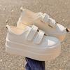 Ugly Cute Muffin Velcro Little White Shoes Women's Spring New Niche Design Leather Student Bread Shoes