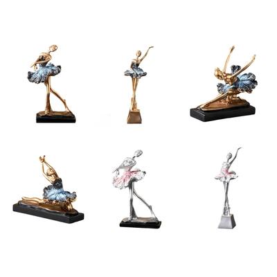 Modern  Ballet Dancer Sculpture Handcrafted Resin Art for Living Room Bedroom Decoration