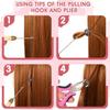 Hair Extension Tools Kit, 3 Pcs Microlinks Beads Tools Pliers Loop Needle Pulling Hook Tool 3-Hole Micro Links Hair Extensions Kit for Micro and Nano