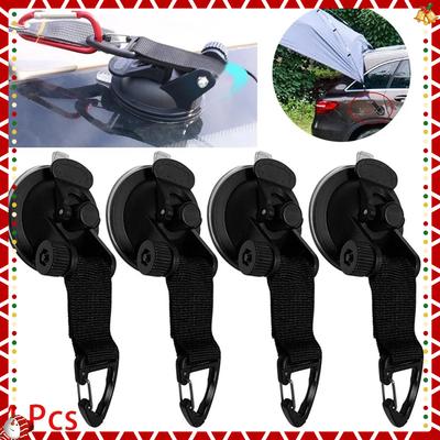 4 stuks Auto Tent Zuignappen Gesp Zijde Rond/Driehoekig Luifel Ankers Buiten Kamperen Tent Zuignappen Anker Bevestigingshaak