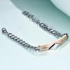 5MM Titanium Steel Valentine's Couple Bracelet - Customizable with Laser Engraving