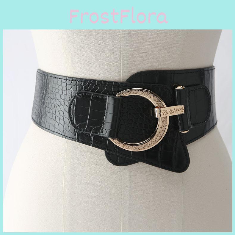 Elegant Womens Leather Waist Belt For Dress And Coat With Elastic Stretch And Cshaped Buckle