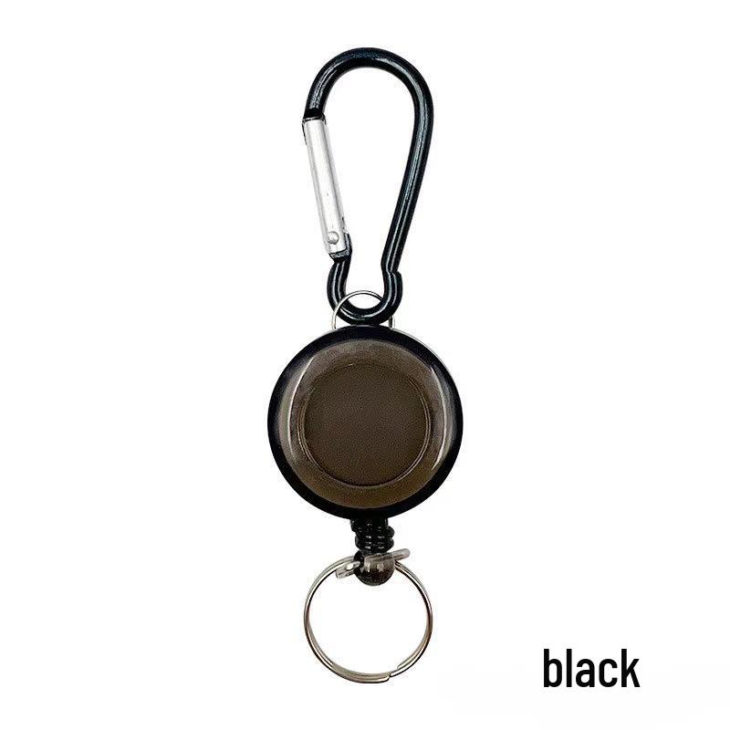 

Retractable Colorful Fishing Gear Buckle with Anti-Lost Hook and Easy Pull Tab. чорний