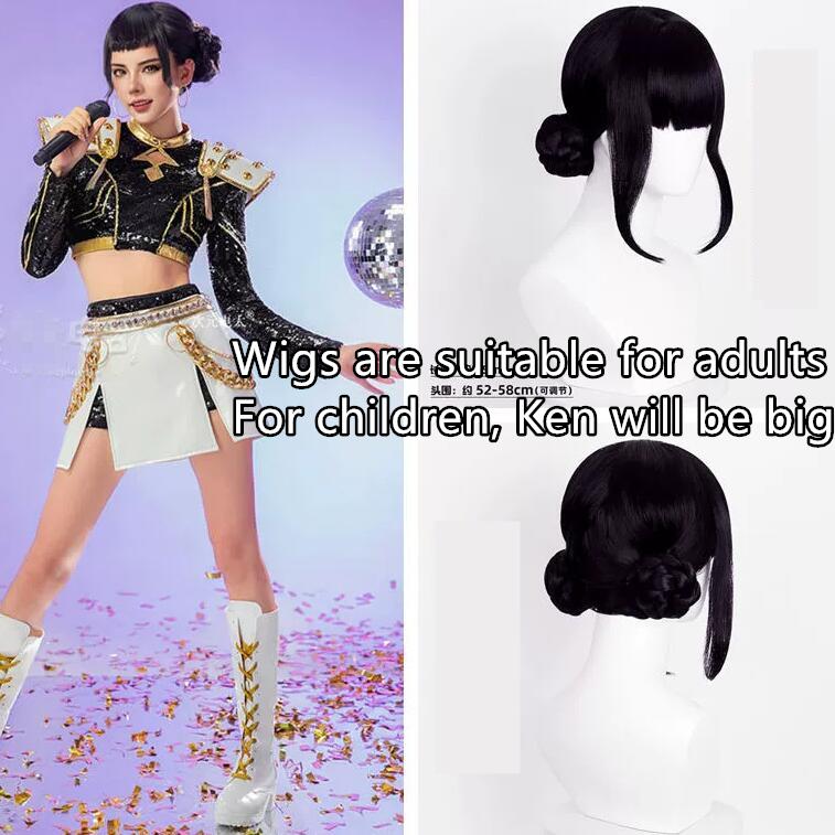 PÅ LAGER Rumi Mira Zoey Cosplay Kostyme kpop Svart Gull Halloween Kvinne Familie Jenter Cosplay Rask Levering