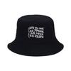Girl Embroidery Letter Fisherman Hat Wide Brim Bucket Hat Spring Sunproof Hat
