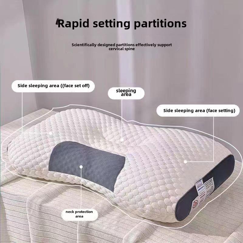 Моющаяся трикотажная массажная подушка для сна и поддержки шеи 750g светло-серый 449₽