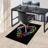 Rainbow Musical Notes Chair Mat Office Carpet, Oversized Rug for Home Decor, Sofa Mat, Desk Pad, Gift Idea for Any Room