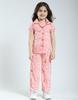 Girls Printed Collar Neck Lower Set