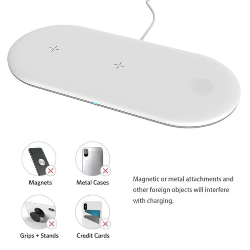 Buy Automatic Wireless 3in1 QI Charger Fast Charging Dock Mount Headset