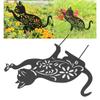 Schwarze Katze Figur Niedliche Schwarze Katze Lebendiges Aussehen Hohles Design Langlebiges Metall Schwarze Katze Deko für Zuhause Garten Hinterhof