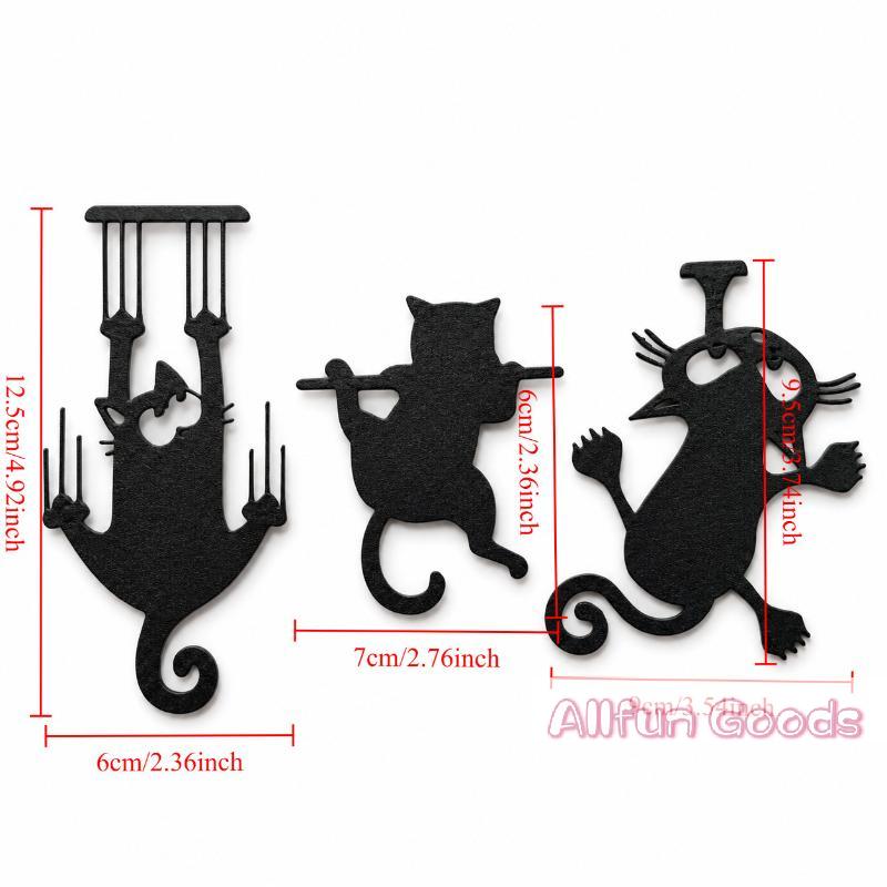 [TG835]Cute Creative Metal Black Cat Bookmark For Library Room Journal Gift Classroom Desk Bookshelf Stationery Metal Bookmark