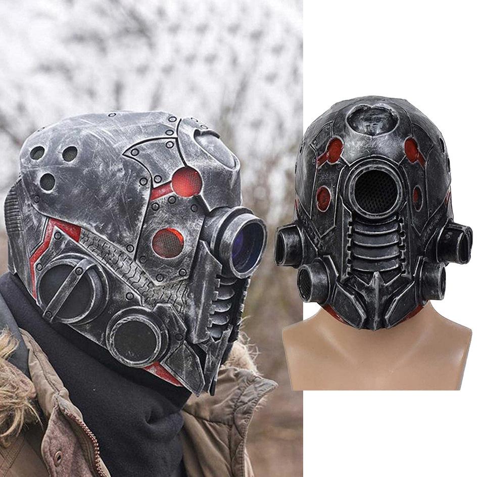 Punk Masque Helmet Halloween Cosplay Natural Latex Full Head Mask Steampunk Robot Masque Headgear Halloween Costume Props