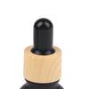 5Ml-100Ml Black Frosted Essential Oil Glass Bottle Wood Grain Dropper Bottle Aromatherapy Liquid Pipette Bottle Refillable