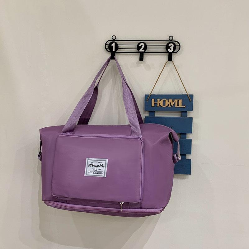 Canvas backpack, college style drawbar bag, travel bag, large capacity business travel luggage bag, foldable