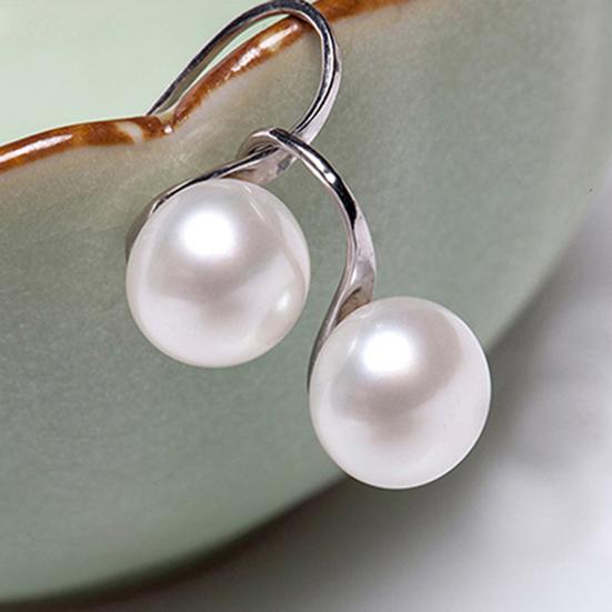 Hook Earrings Elegant Easy Matching Compact Faux Pearl Women Jewelry for Shopping Dating
