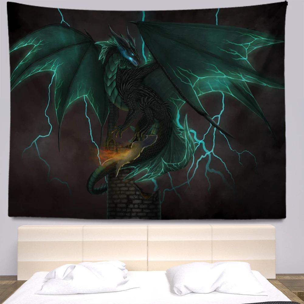 Fierce Dragon Hanging Cloth Office Living Room Tapestry Home Wall Decoration Tapestry