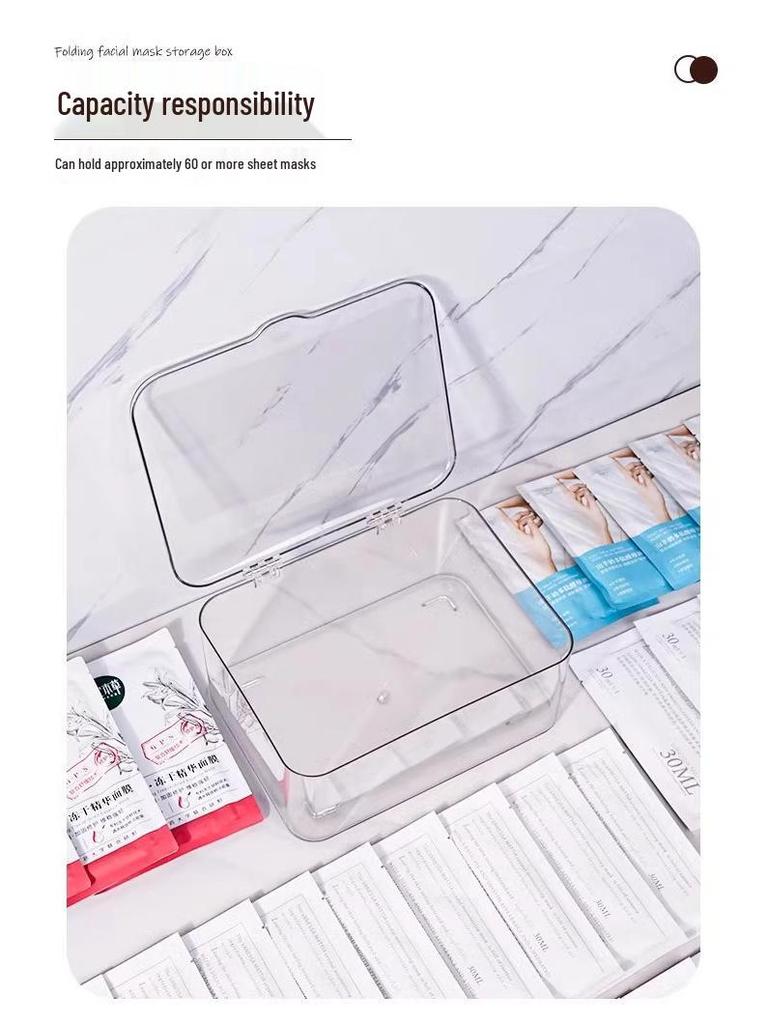 Transparent Large Capacity Dustproof Storage Box for Lipstick & Skincare