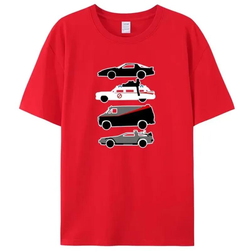 

Забавная футболка с дизайном автомобиля для мужчин, повседневная футболка с круглым вырезом, модная футболка из 100 хлопка с коротким рукавом M
