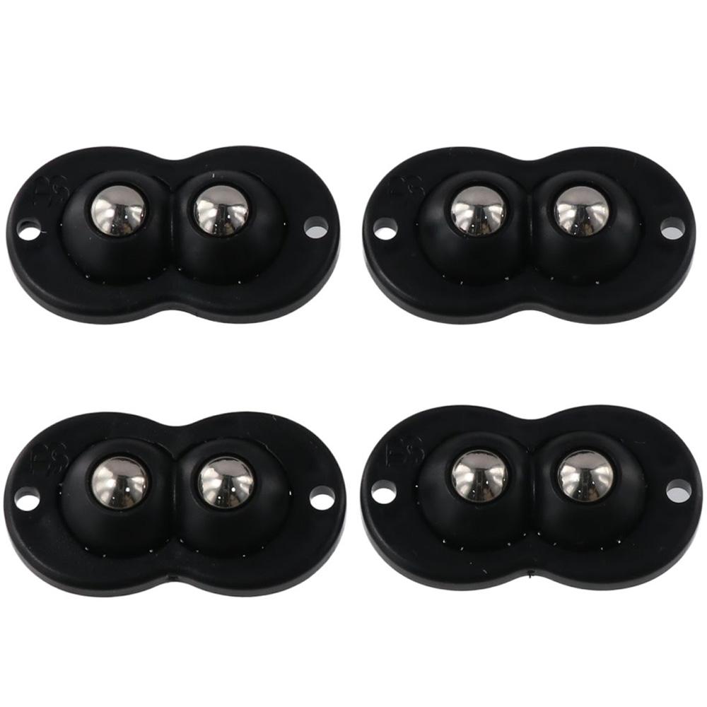 4Pcs Small Double Bead Universal Wheel Stainless Steel Appliance Wheels Mini Roller  Furniture Box