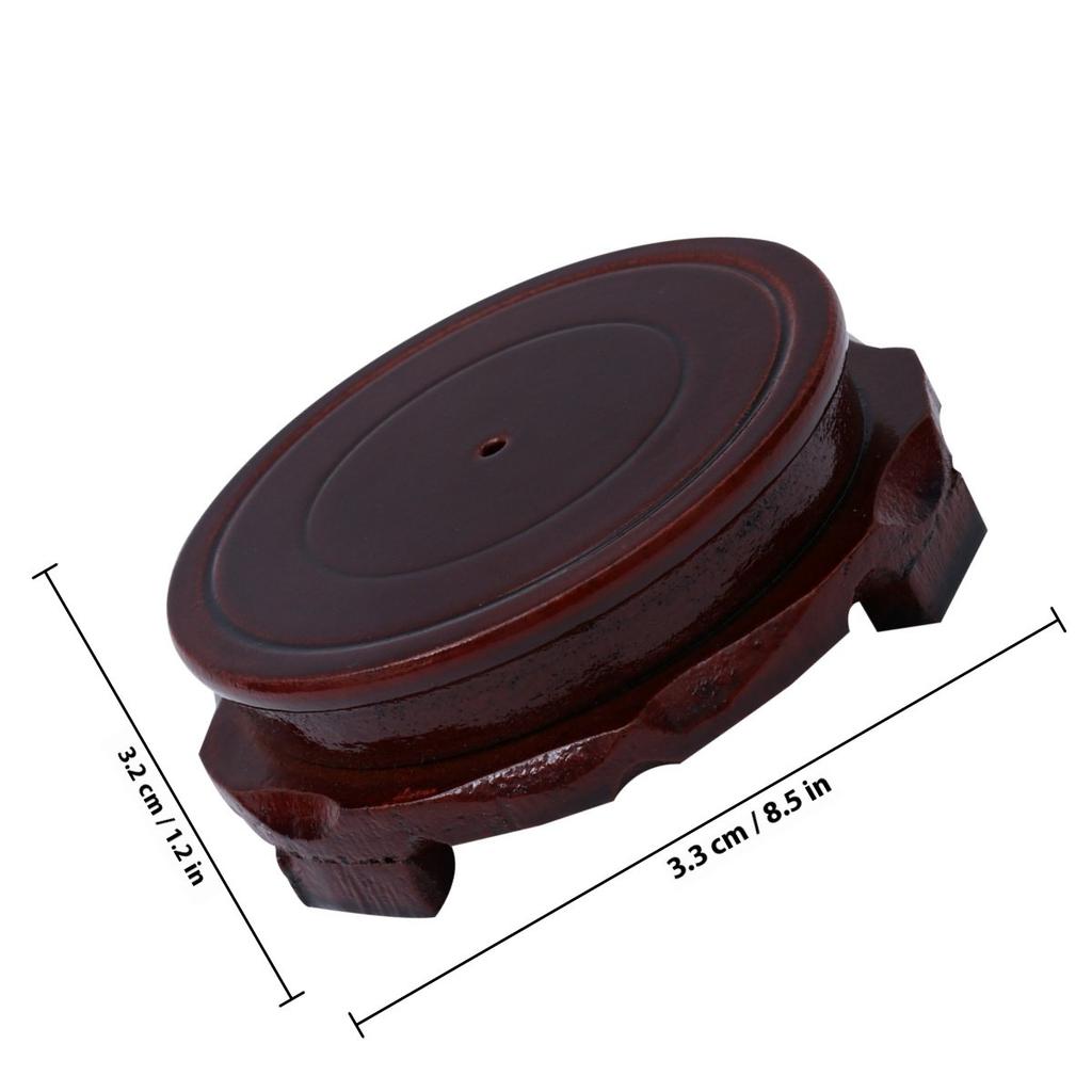 Wood Round Base Flowerpot Drip Tray Red Textured Non-Slip Heat-Resistant Plant Pots Saucer for Ceramic Basin Balcony Flower Pots