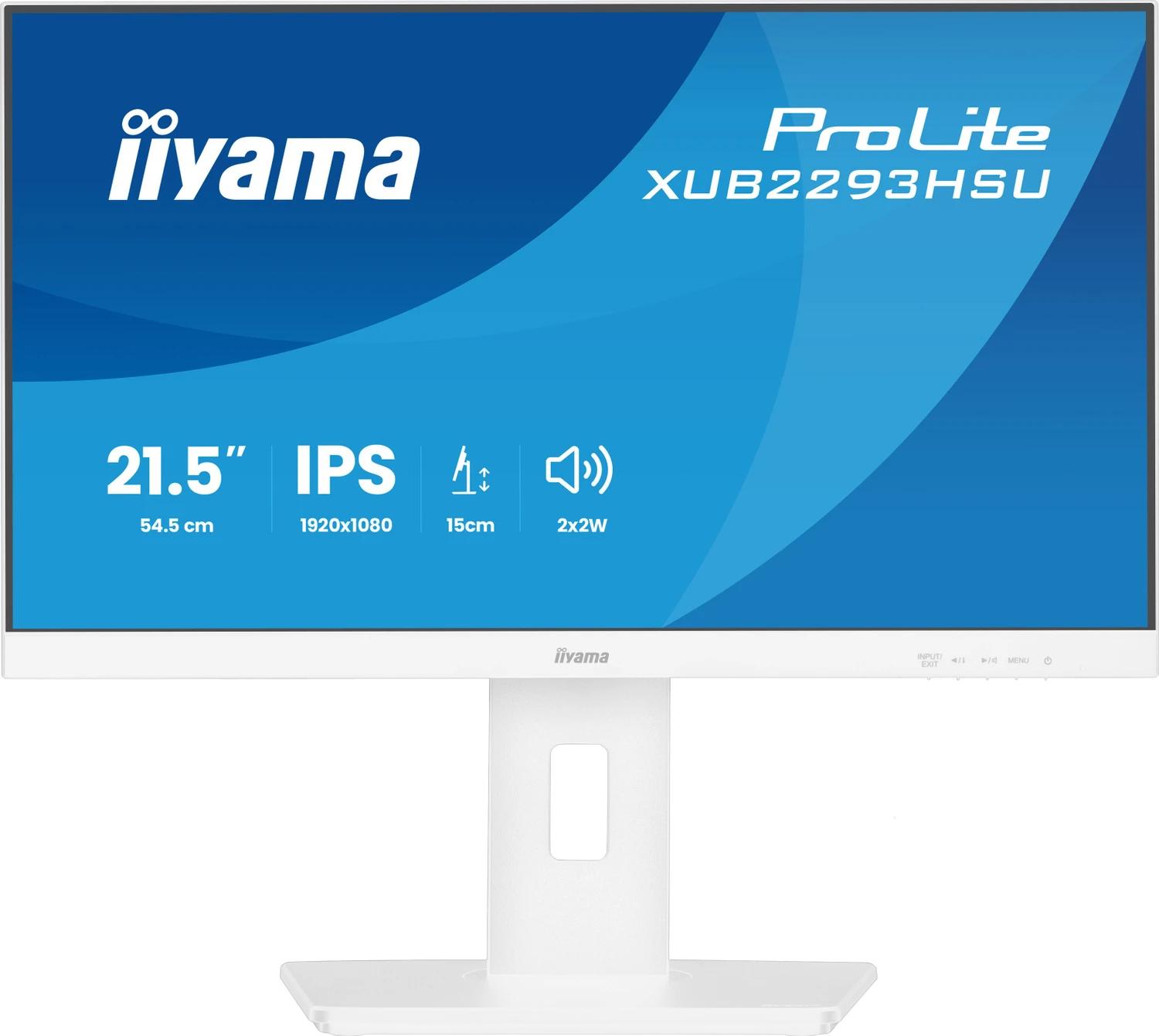iiyama Prolite XUB2293HSU-W7 Full-HD IPS -Monitor | 54,5 cm, 21,5", 100Hz, HDMI, DP, USB2.0, Lautsprecher, Kopfhöreranschluss, Adaptive Sync, Höhenverstellung, VESA, weiß - Bild 7