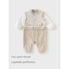 David Bella Newborn Romper 2026 Spring New Style Baby Boy Class a Infant Jumpsuit Faux Two-Piece Romper