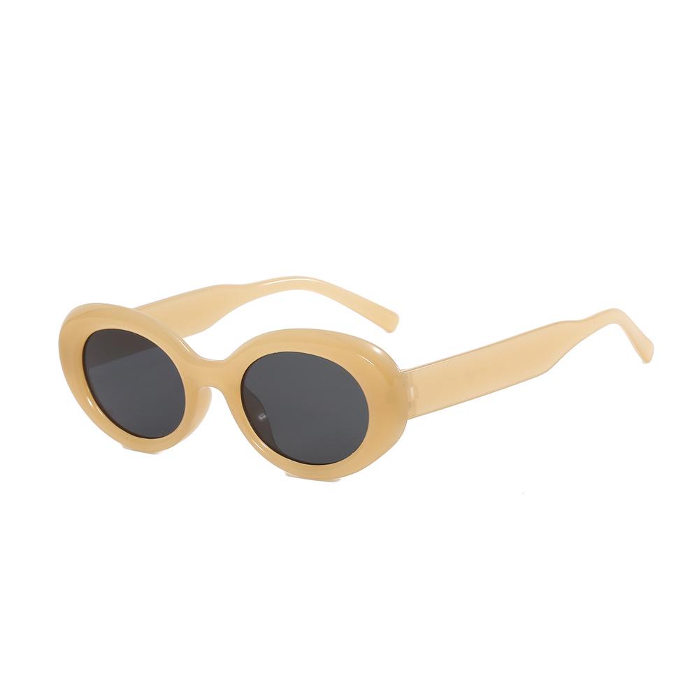 Stylish Oval Frame Sunglasses - Casual Street Style with Sun Protection