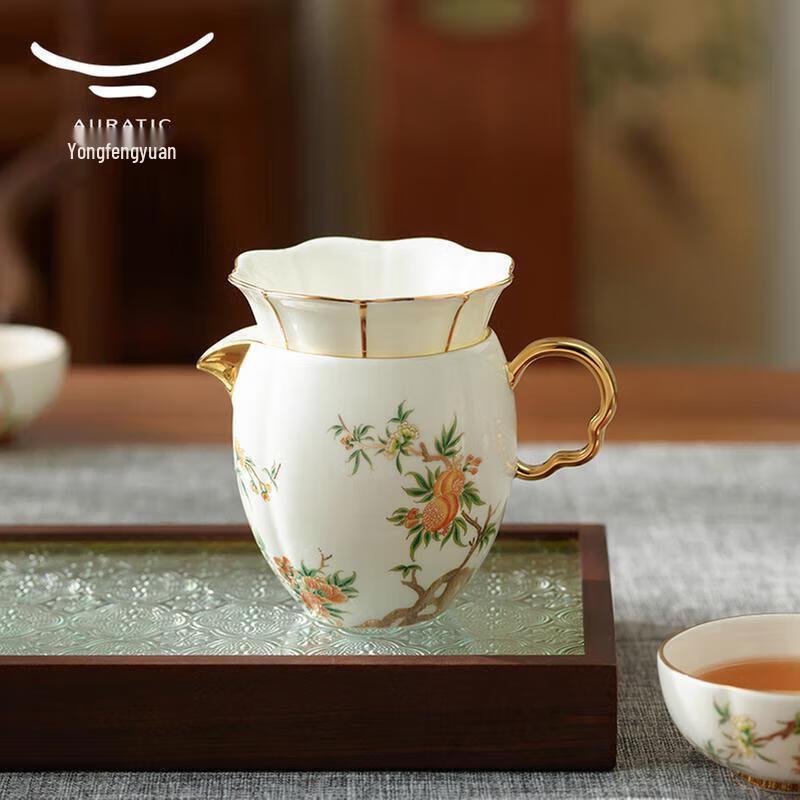 Yongfengyuan Madam Porcelain Pomegranate Garden 9-Piece Tea Set