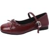 Silver Light Mouth Ballet Flat-soled Single Shoes for Women's 2025 New Summer Skirt French Round Head Mary Jane Shoes