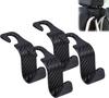 Car Seat Headrest Hook 4 Pack Hanger Storage Organizer Universal for Handbag Purse Coat fit Universal Vehicle Car Black S Type