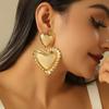 Accessories Temperament Love Earrings Fashion Light Luxury Retro Geometric Versatile Earrings