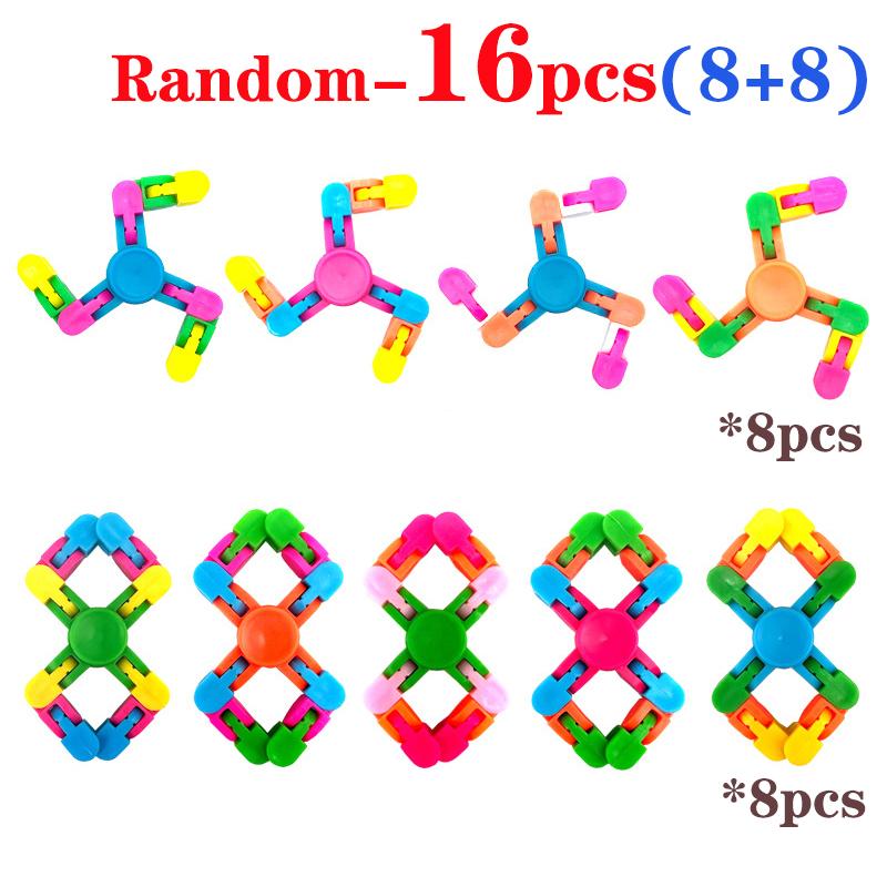Diy Deformable Chain Fidget Spinner Stress Relief Decompression Toy Parent-Child Games Desk Toy For Kids Birthday Party Gifts