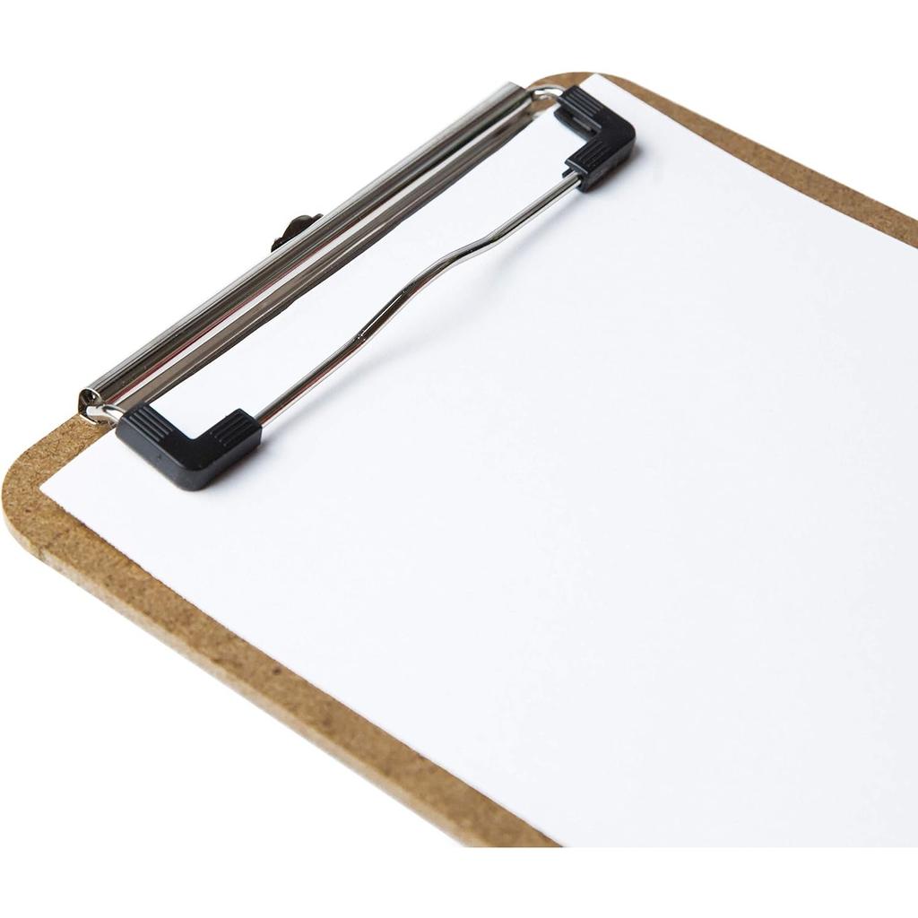 14pcs Set of 9" X 6" Letter Sized Clipboard | A4 Wooden Cardboard Office Clipboard Set, Suitable for Classrooms, Work Meetings