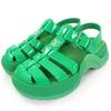 Pristine Sandals LV Logo Back Strap Green Patent Leather Women 36 Used