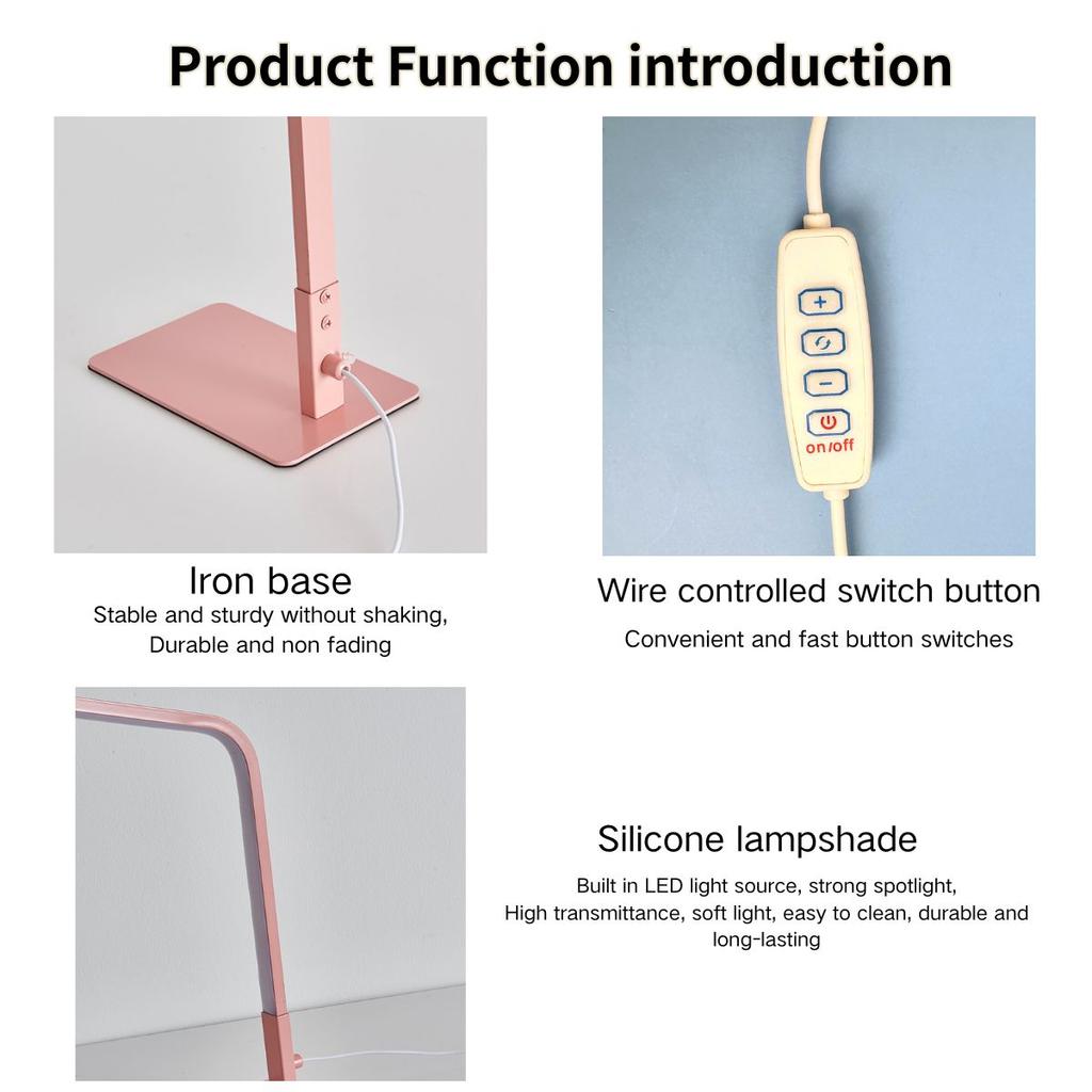 Modern Minimalist Line LED Eye Protection Light, USB Tri Color Light, Bedroom Desk Reading Decoration Lighting