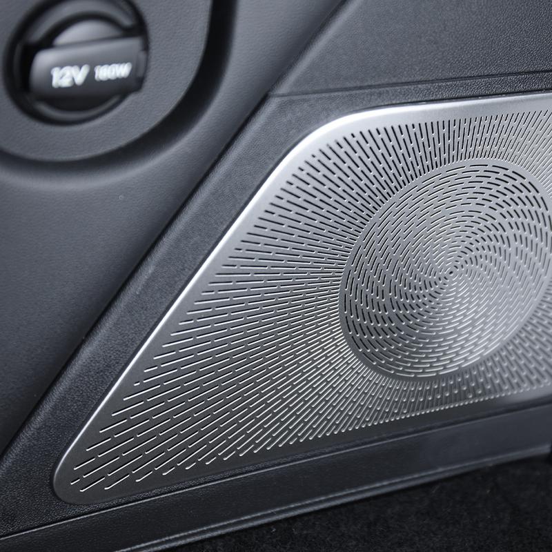 For Hyundai Palisade LX3 2026 LHD Silver Black Stainless Steel Rear Speaker Horn Cover Decorative Auto Accessories