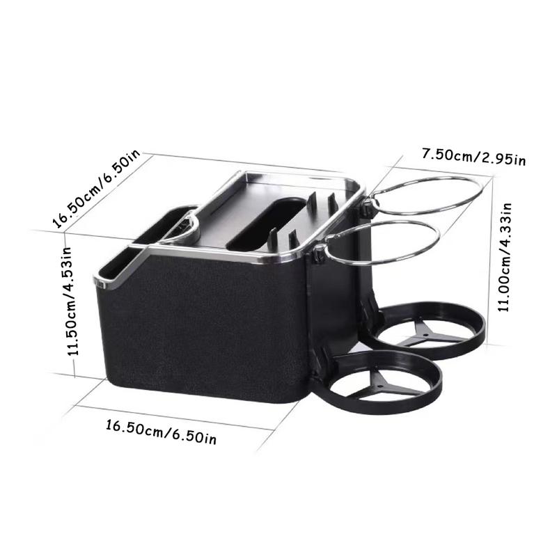 Multi functional car storage box, cup holder, tissue box, car armrest box, phone holder, multi-layer storage box