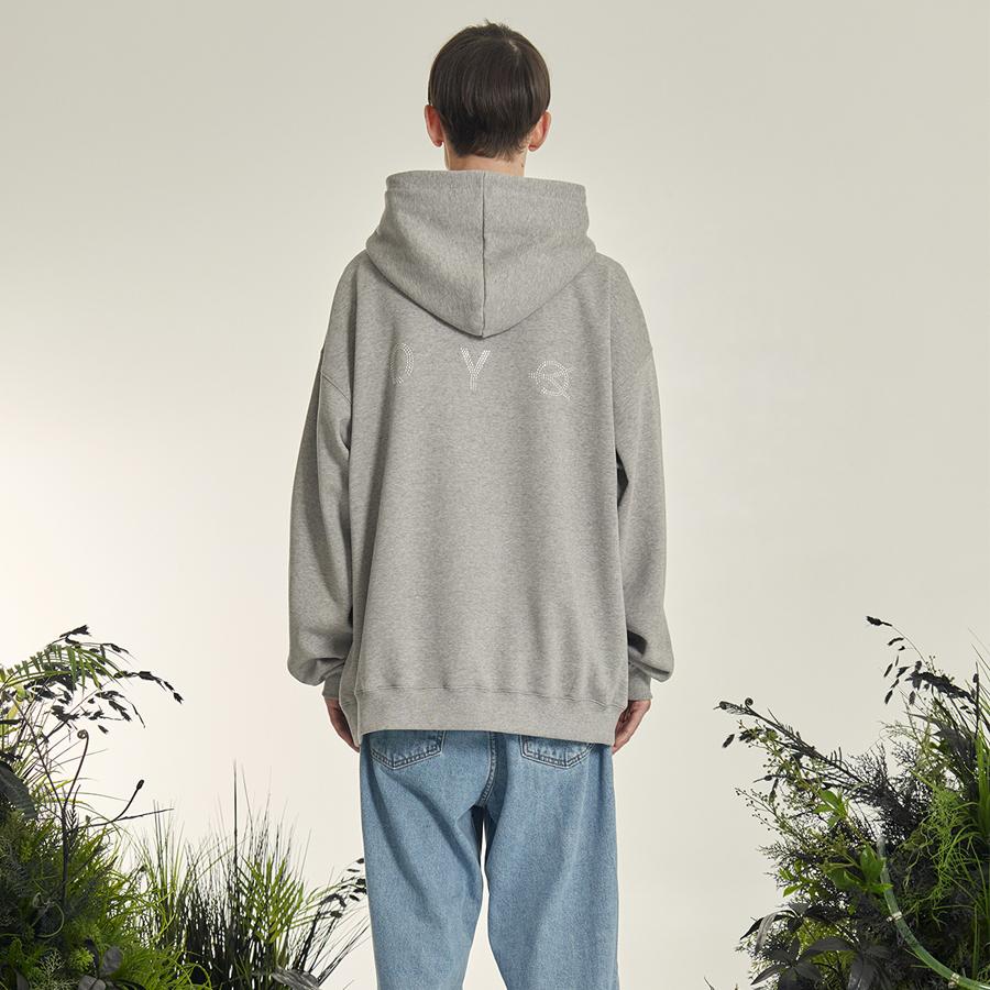 Nylon Pocket Logo Hoodie - Grey