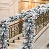 Flocked Artificial and Needle Christmas Garland 6ft for Front Door Window Holiday Decor