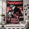 Wall Hanging Tapestry With Custom Name & Text, Travis Scott Decorative Tapestry For Bedroom