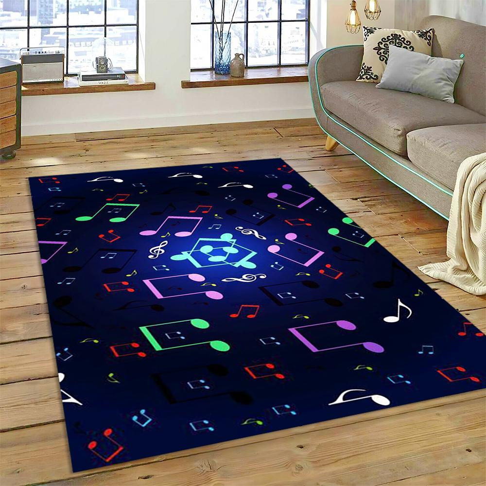 3D Creative Musical Note Piano Art Carpet Rug for Home Living Room Bedroom Sofa Doormat Decor,Child Area Rug Non-slip Floor Mat