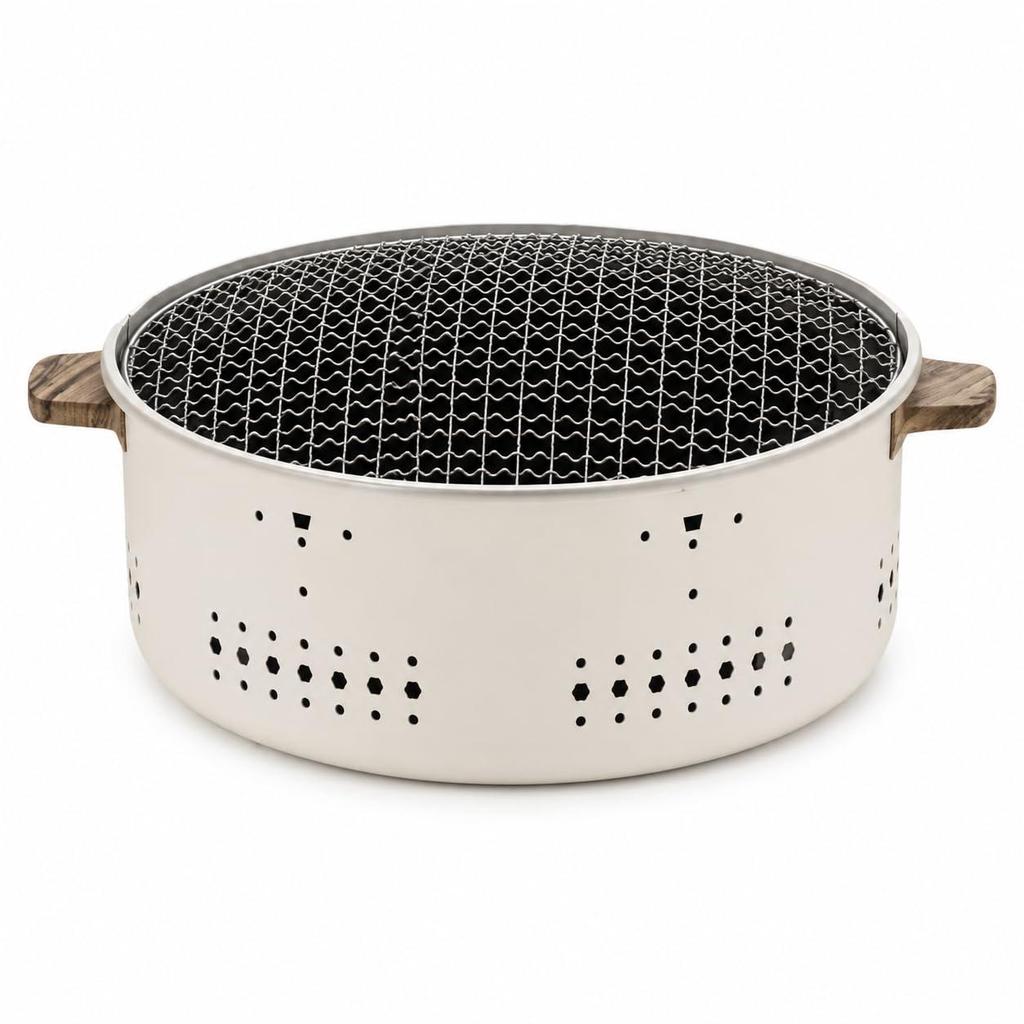Charcoal Grill and Teapot Warmer for Winter Home Outdoor Indoor Heating Roasting Set 60cm